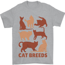 Cat Breeds Mens T-Shirt Cotton Gildan Sports Grey