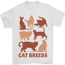 Cat Breeds Mens T-Shirt Cotton Gildan White