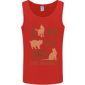 Cat Breeds Mens Vest Tank Top Red