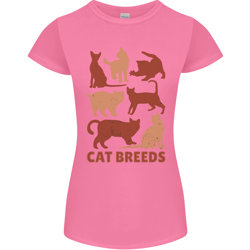 Cat Breeds Womens Petite Cut T-Shirt Azalea