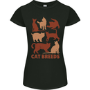 Cat Breeds Womens Petite Cut T-Shirt Black