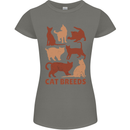 Cat Breeds Womens Petite Cut T-Shirt Charcoal