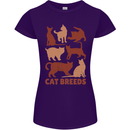 Cat Breeds Womens Petite Cut T-Shirt Purple