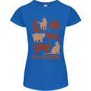 Cat Breeds Womens Petite Cut T-Shirt Royal Blue