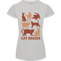 Cat Breeds Womens Petite Cut T-Shirt Sports Grey
