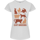 Cat Breeds Womens Petite Cut T-Shirt White