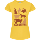 Cat Breeds Womens Petite Cut T-Shirt Yellow