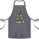 Cat Christmas Tree Cotton Apron 100% Organic Steel