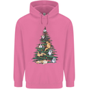Cat Christmas Tree Mens 80% Cotton Hoodie Azelea