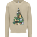 Cat Christmas Tree Mens Sweatshirt Jumper Sand