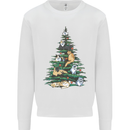 Cat Christmas Tree Mens Sweatshirt Jumper White