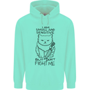 Cat Dont Fight Me Funny Childrens Kids Hoodie Peppermint