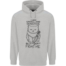 Cat Dont Fight Me Funny Childrens Kids Hoodie Sports Grey