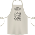 Cat Dont Fight Me Funny Cotton Apron 100% Organic Natural