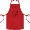 Cat Dont Fight Me Funny Cotton Apron 100% Organic Red