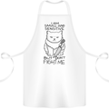 Cat Dont Fight Me Funny Cotton Apron 100% Organic White