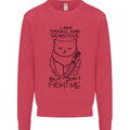 Cat Dont Fight Me Funny Kids Sweatshirt Jumper Heliconia