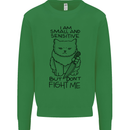 Cat Dont Fight Me Funny Kids Sweatshirt Jumper Irish Green