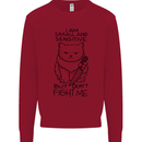 Cat Dont Fight Me Funny Kids Sweatshirt Jumper Red