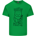 Cat Dont Fight Me Funny Mens Cotton T-Shirt Tee Top Irish Green