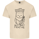 Cat Dont Fight Me Funny Mens Cotton T-Shirt Tee Top Natural