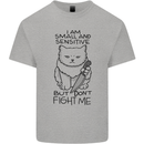 Cat Dont Fight Me Funny Mens Cotton T-Shirt Tee Top Sports Grey