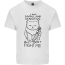 Cat Dont Fight Me Funny Mens Cotton T-Shirt Tee Top White