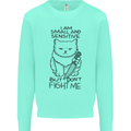 Cat Dont Fight Me Funny Mens Sweatshirt Jumper Peppermint