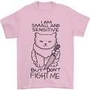 Cat Dont Fight Me Funny Mens T-Shirt Cotton Gildan Light Pink
