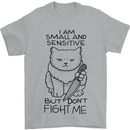 Cat Dont Fight Me Funny Mens T-Shirt Cotton Gildan Sports Grey