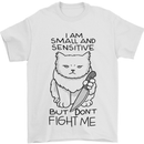 Cat Dont Fight Me Funny Mens T-Shirt Cotton Gildan White