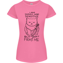 Cat Dont Fight Me Funny Womens Petite Cut T-Shirt Azalea