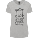 Cat Dont Fight Me Funny Womens Wider Cut T-Shirt Sports Grey
