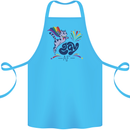 Cat Gay AF LGBT Gay Pride Cotton Apron 100% Organic Turquoise