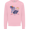 Cat Gay AF LGBT Gay Pride Kids Sweatshirt Jumper Light Pink