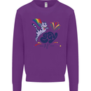 Cat Gay AF LGBT Gay Pride Kids Sweatshirt Jumper Purple