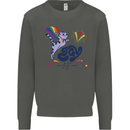 Cat Gay AF LGBT Gay Pride Kids Sweatshirt Jumper Storm Grey