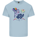 Cat Gay AF LGBT Gay Pride Kids T-Shirt Childrens Light Blue