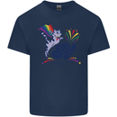 Cat Gay AF LGBT Gay Pride Kids T-Shirt Childrens Navy Blue