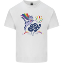 Cat Gay AF LGBT Gay Pride Kids T-Shirt Childrens White