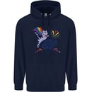 Cat Gay AF LGBT Gay Pride Mens 80% Cotton Hoodie Navy Blue