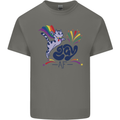 Cat Gay AF LGBT Gay Pride Mens Cotton T-Shirt Tee Top Charcoal