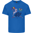 Cat Gay AF LGBT Gay Pride Mens Cotton T-Shirt Tee Top Royal Blue