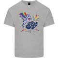 Cat Gay AF LGBT Gay Pride Mens Cotton T-Shirt Tee Top Sports Grey