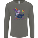 Cat Gay AF LGBT Gay Pride Mens Long Sleeve T-Shirt Charcoal