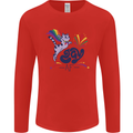Cat Gay AF LGBT Gay Pride Mens Long Sleeve T-Shirt Red