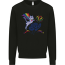 Cat Gay AF LGBT Gay Pride Mens Sweatshirt Jumper Black