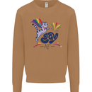 Cat Gay AF LGBT Gay Pride Mens Sweatshirt Jumper Caramel Latte