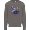 Cat Gay AF LGBT Gay Pride Mens Sweatshirt Jumper Charcoal