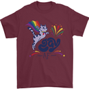 Cat Gay AF LGBT Gay Pride Mens T-Shirt 100% Cotton Maroon